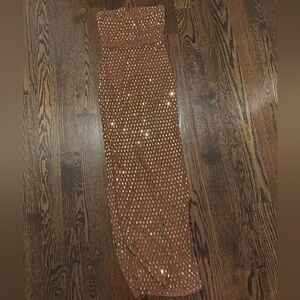 Fashion Nova size small beaded gown with slit at back